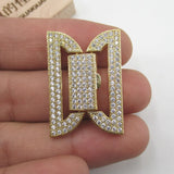 24x33mm CZ Micro Pave Clasp Pendant for Jewelry Making