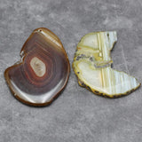 2Pcs Red Green Mix Agate Freedom Shape Nugget Pendant DIY