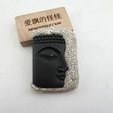 35x53mm Religious Natural Quartzs Carving Buddha Head Pendant