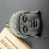 39x49mm Religious Quartz Carved Buddha Head Pendant