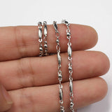 Plated Copper Paperclip Chain 5M 2x10mm Bezel Set DIY Necklace Bracelet