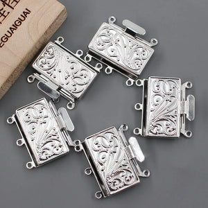 5 Rectangle Clasps for DIY Pearl Bracelets Necklaces Craft