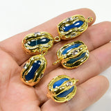 5 Pcs Agate Clear Crystal Charms Pendant for Jewelry Making DIY