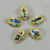 5 Pcs Agate Clear Crystal Charms Pendant for Jewelry Making DIY