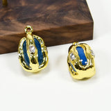 5 Pcs Agate Clear Crystal Charms Pendant for Jewelry Making DIY