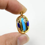 5 Pcs Turquoise Crystal Charms Pendant for Pearl Necklace DIY