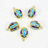 5 Pcs Turquoise Crystal Charms Pendant for Pearl Necklace DIY