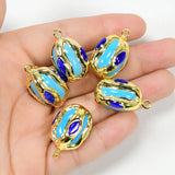 5 Pcs Turquoise Crystal Charms Pendant for Pearl Necklace DIY