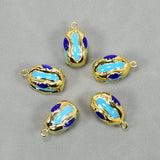 5 Pcs Turquoise Crystal Charms Pendant for Pearl Necklace DIY