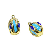 5 Pcs Turquoise Crystal Charms Pendant for Pearl Necklace DIY
