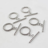 5 Pcs 20MM Circle Round Silver OT Clasps for DIY Jewelry Making