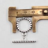5 Pcs 20MM Circle Round Silver OT Clasps for DIY Jewelry Making
