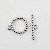 5 Pcs 20MM Circle Round Silver OT Clasps for DIY Jewelry Making