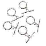 5 Pcs 20MM Circle Round Silver OT Clasps for DIY Jewelry Making