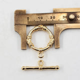 5 Pcs 22MM Bamboo OT Clasps for DIY Jewelry Making