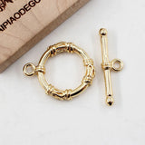 5 Pcs 22MM Bamboo OT Clasps for DIY Jewelry Making