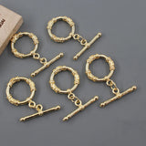 5 Pcs 22MM Bamboo OT Clasps for DIY Jewelry Making