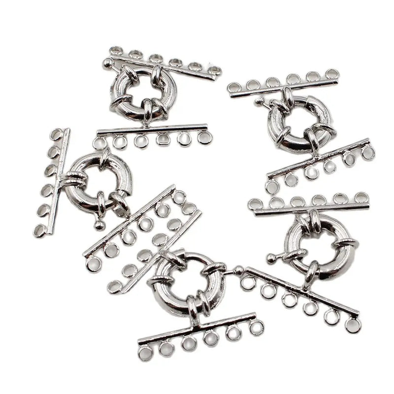 6 Strands Circle Clasps for Jewelry Making DIY Craft