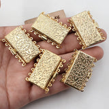 5 Pcs Rectangle Clasps for Pearl Bracelets Necklaces DIY Craft