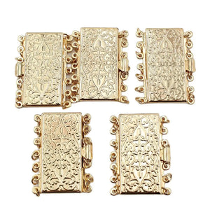 5 Pcs Rectangle Clasps for Pearl Bracelets Necklaces DIY Craft