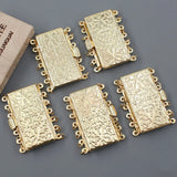 5 Pcs Rectangle Clasps for Pearl Bracelets Necklaces DIY Craft