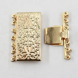 5 Pcs Rectangle Clasps for Pearl Bracelets Necklaces DIY Craft
