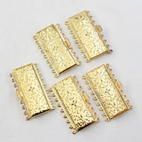 5 Pcs Rectangle Clasps Plated Jewelry Findings for DIY Craft
