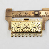 5 Pcs Rectangle Clasps Plated Jewelry Findings for DIY Craft