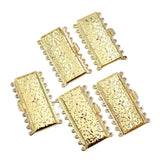5 Pcs Rectangle Clasps Plated Jewelry Findings for DIY Craft