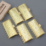5 Pcs Rectangle Clasps Plated Jewelry Findings for DIY Craft