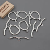 5 Pcs Silver Circle OT Clasps for Jewelry Making DIY