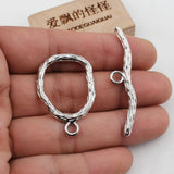 5 Pcs Silver Circle OT Clasps for Jewelry Making DIY