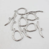 5 Pcs Silver Circle OT Clasps for Jewelry Making DIY