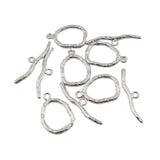 5 Pcs Silver Circle OT Clasps for Jewelry Making DIY