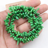 5 Strands Green Coral Gems Stone Loose Beads 16'' Jewelry Making DIY