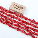 Natural 3x12mm Red Coral Loose Beads 16'' Strands DIY Jewelry Making