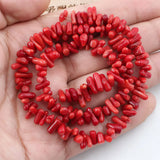 Natural 3x12mm Red Coral Loose Beads 16'' Strands DIY Jewelry Making