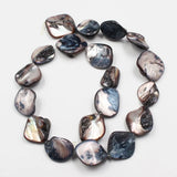 Natural Gray Square Sea Shell Mother of Pearl Beads 15.5''