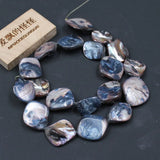 Natural Gray Square Sea Shell Mother of Pearl Beads 15.5''
