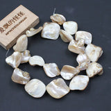 5 Strands Gray Square Sea Shell Mother of Pearl Beads 15.5''