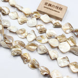 5 Strands Gray Square Sea Shell Mother of Pearl Beads 15.5''
