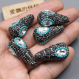 5Pcs 18x34mm Clear Crystal CZ Water Drop Beads for Jewelry DIY