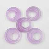 5Pcs 30mm Lavender Circle Jade Gems Stone Clasp for Necklace Pendant Jewelry DIY