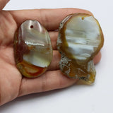 5Pcs Natural Agate Freedom Shape Nugget Pendant For Necklace DIY