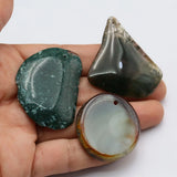 5Pcs Natural Agate Freedom Shape Nugget Pendant For Necklace DIY