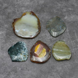 5Pcs Red Green Mix Agate Freedom Shape Nugget Pendant