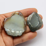 5Pcs Red Green Mix Agate Freedom Shape Nugget Pendant