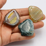 5Pcs Red Green Mix Agate Freedom Shape Nugget Pendant