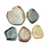 5Pcs Red Green Mix Agate Freedom Shape Nugget Pendant