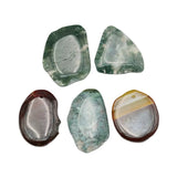 5Pcs Natural Red Green Mix Agate Freedom Shape Nugget Pendant